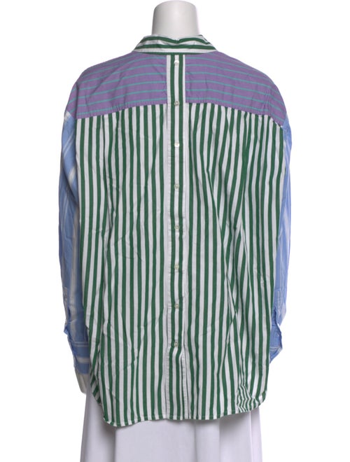 Essentiel Antwerp Striped Long Sleeve Button-Up Top