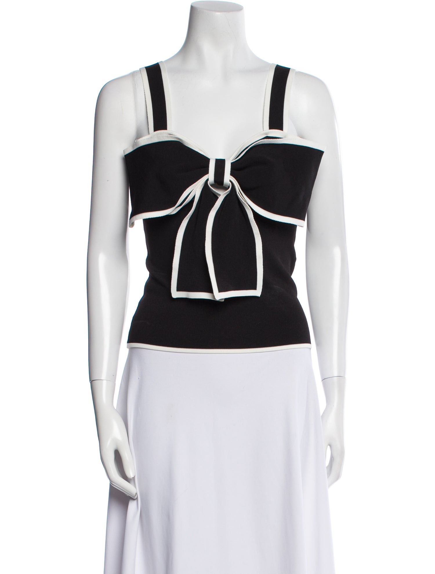 Essentiel Antwerp Printed Square Neckline Crop Top