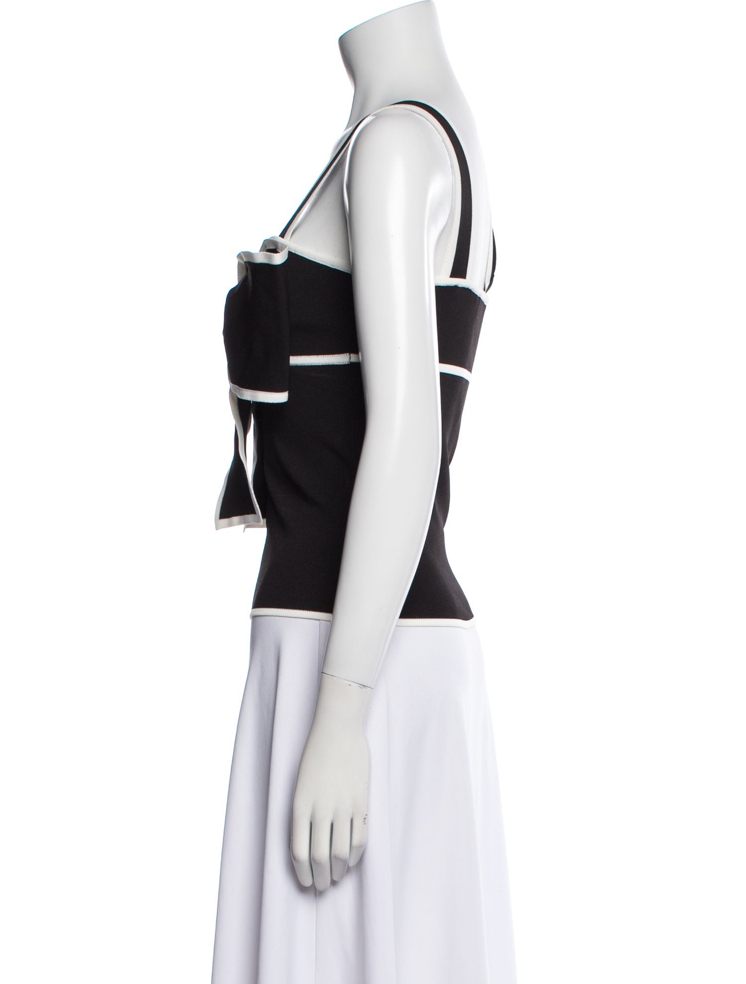 Essentiel Antwerp Printed Square Neckline Crop Top