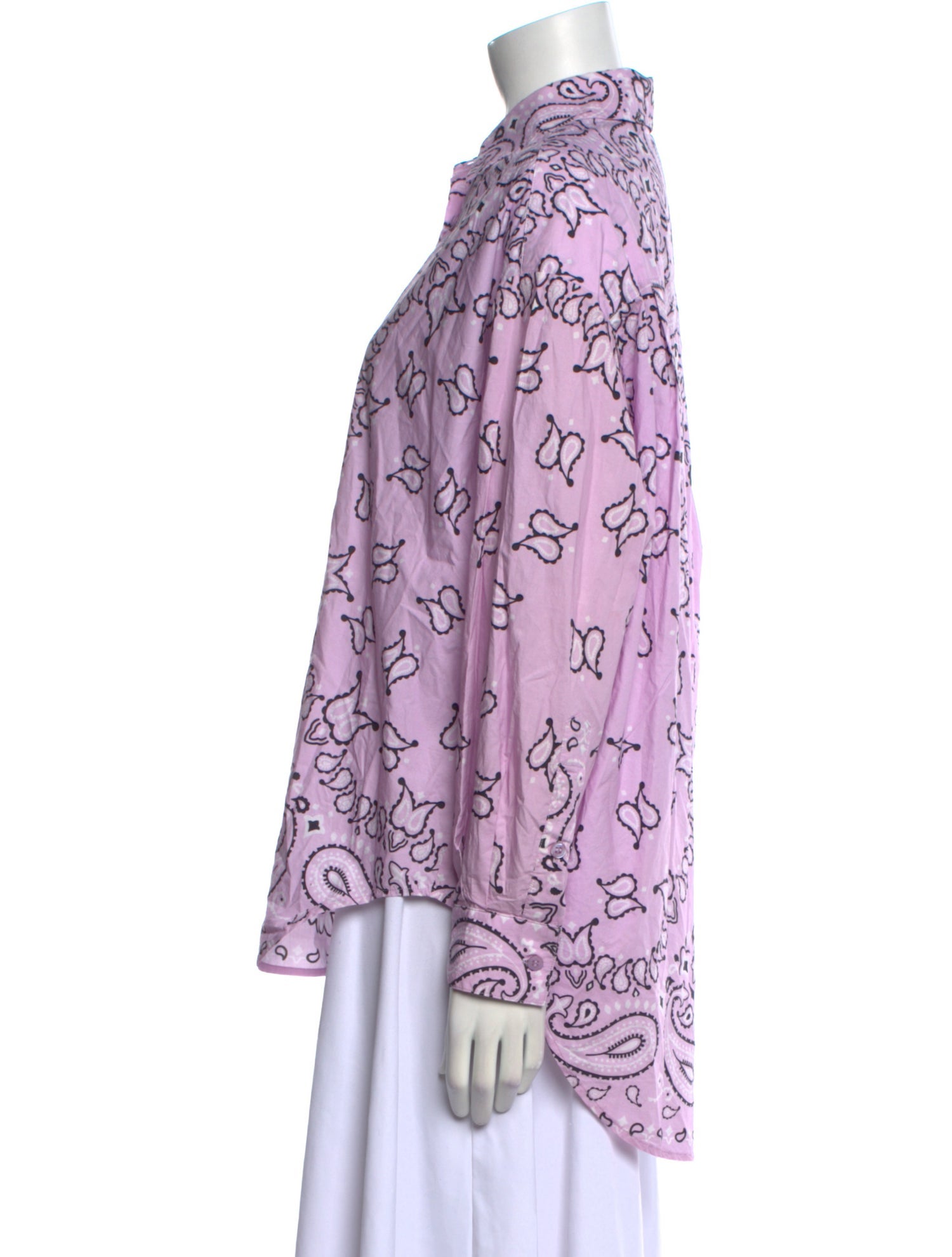 Essentiel Antwerp Printed Long Sleeve Button-Up Top w/ Tags