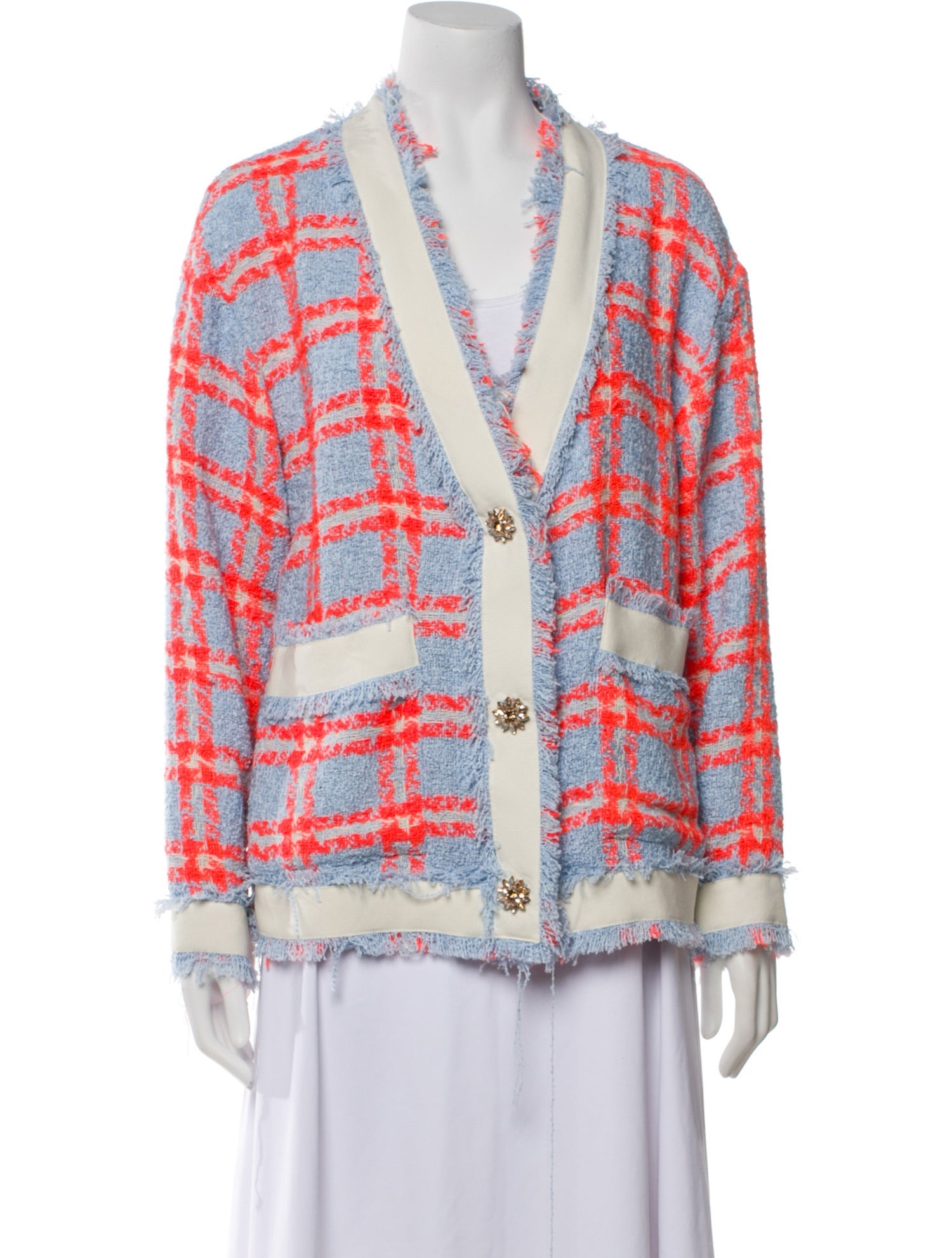 Essentiel Antwerp Plaid Print Blazer