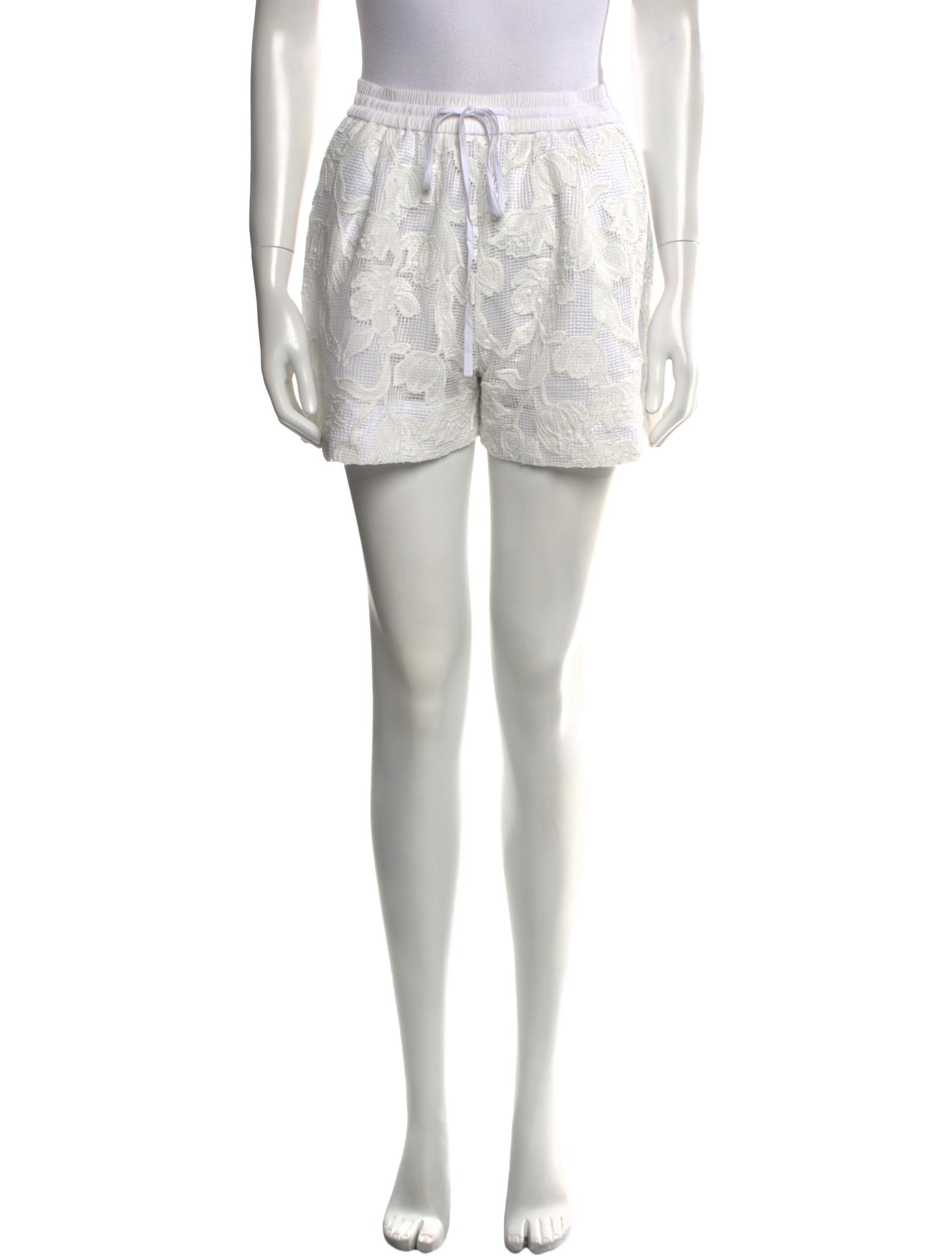 Essentiel Antwerp Lace Pattern Mini Shorts