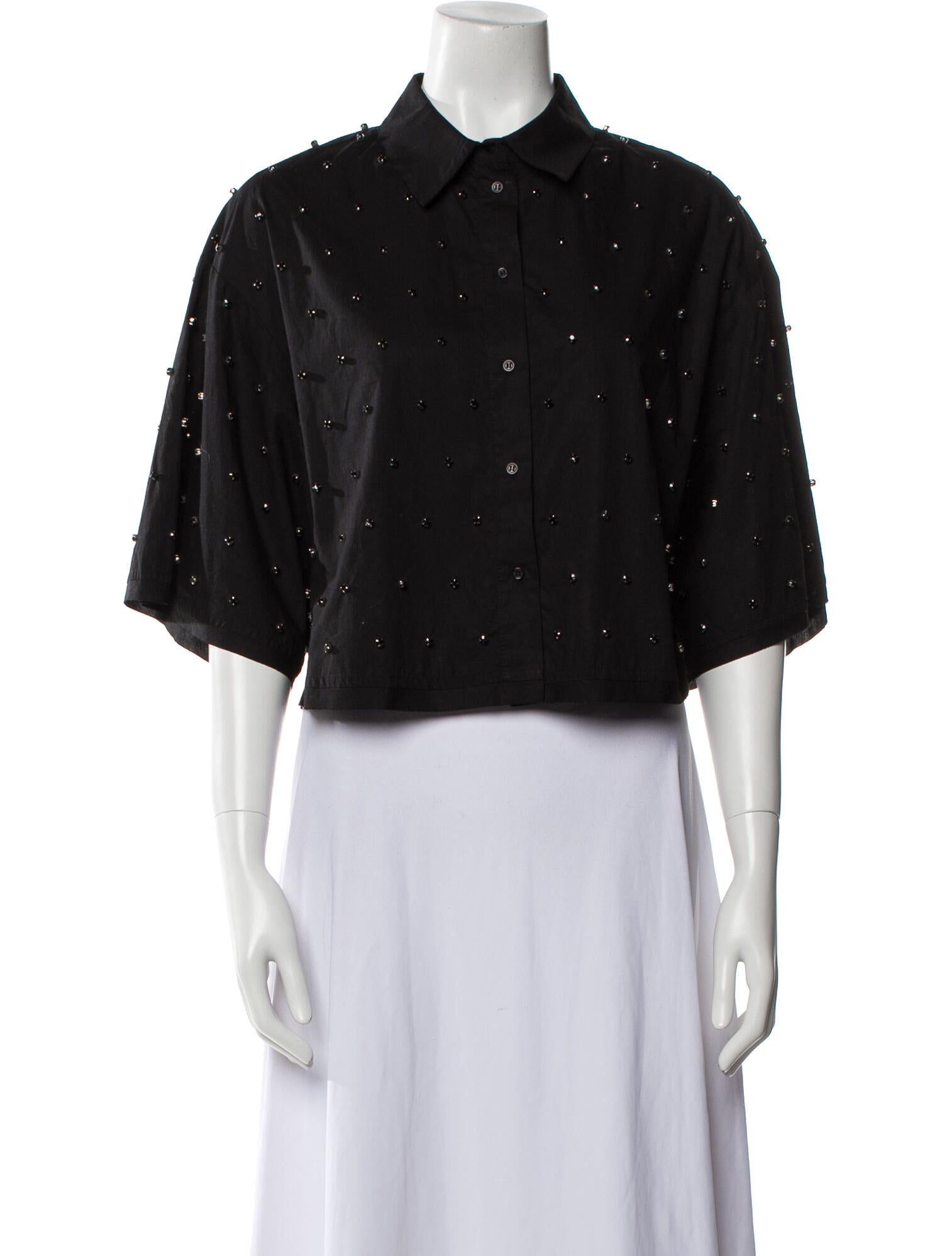 Essentiel Antwerp Short Sleeve Button-Up Top