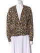 Essentiel Antwerp Animal Print V-Neck Sweater