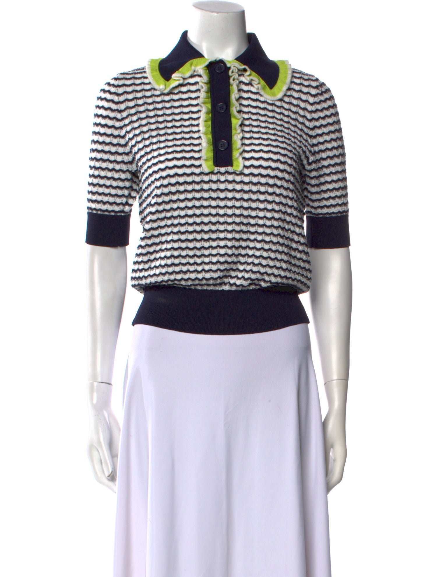 Essentiel Antwerp Striped Short Sleeve Polo