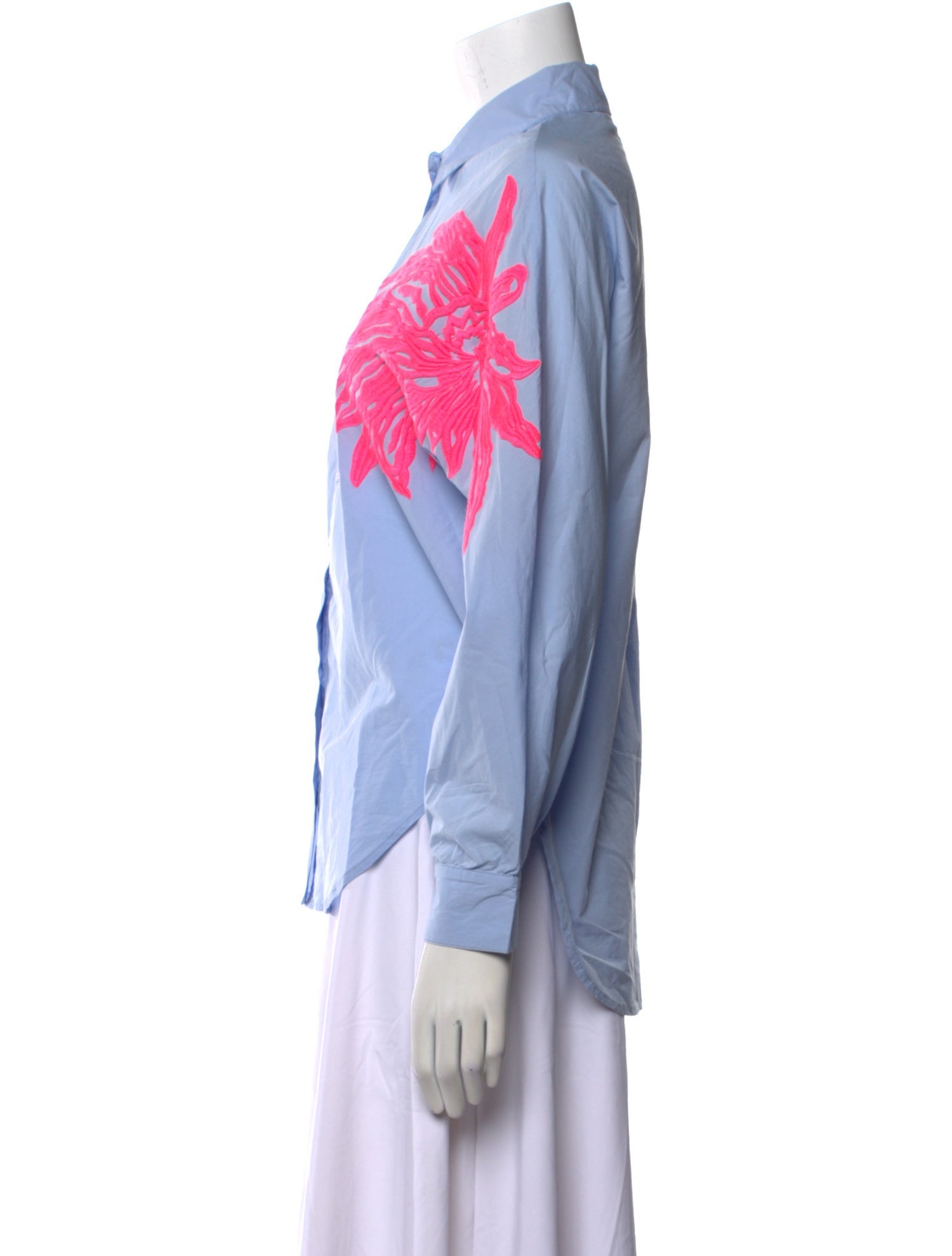 Essentiel Antwerp Graphic Print Long Sleeve Button-Up Top