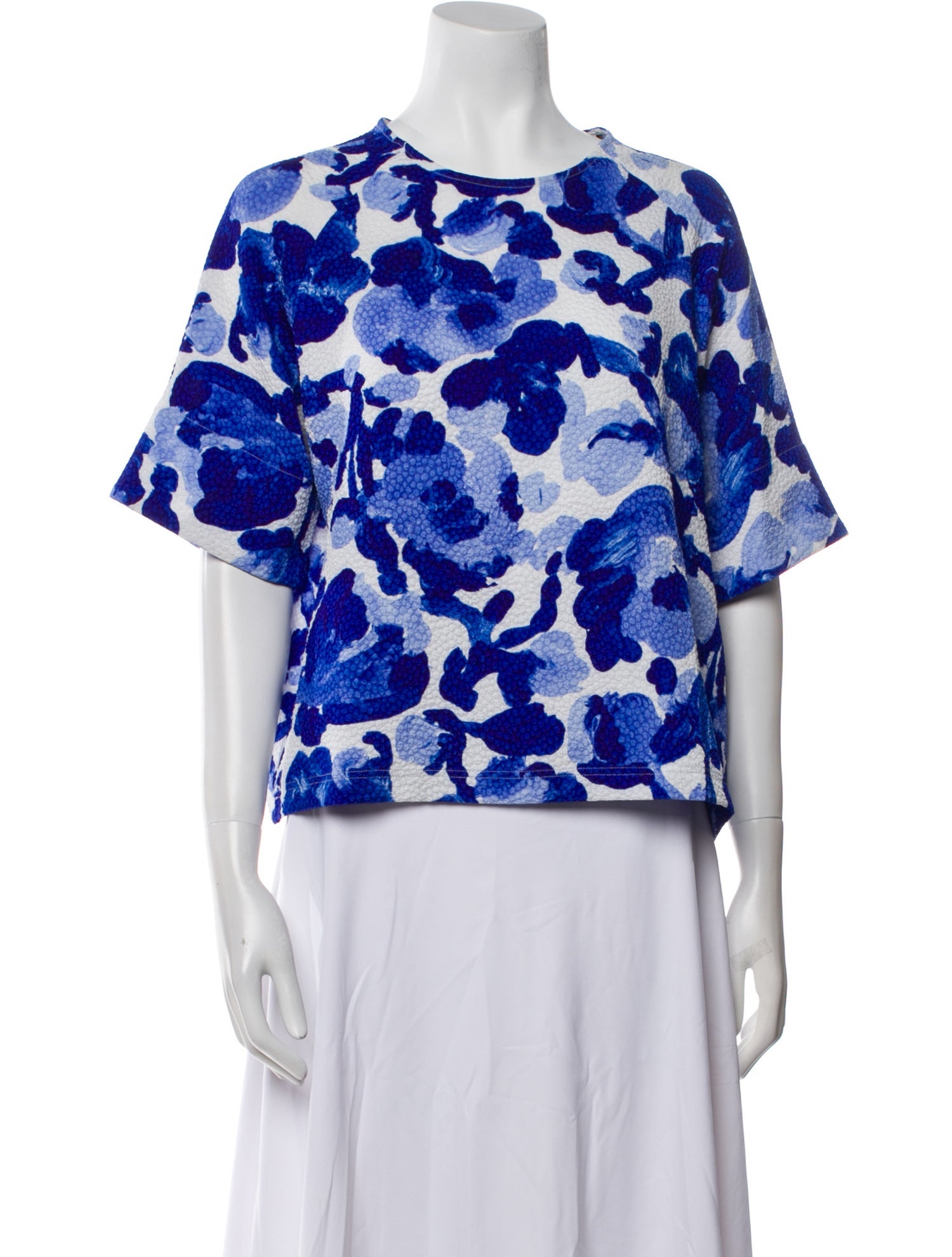 Essentiel Antwerp Floral Print Crew Neck Blouse