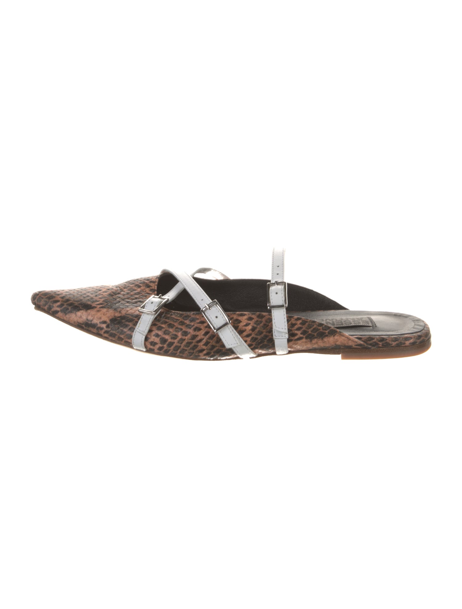 Essentiel Antwerp Leather Animal Print Mules