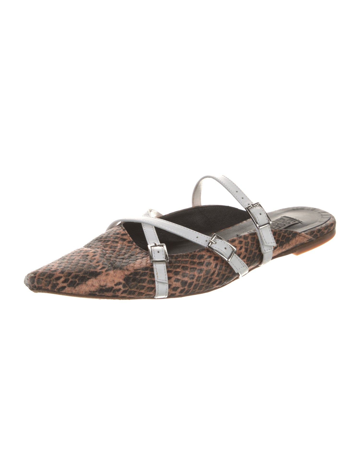 Essentiel Antwerp Leather Animal Print Mules