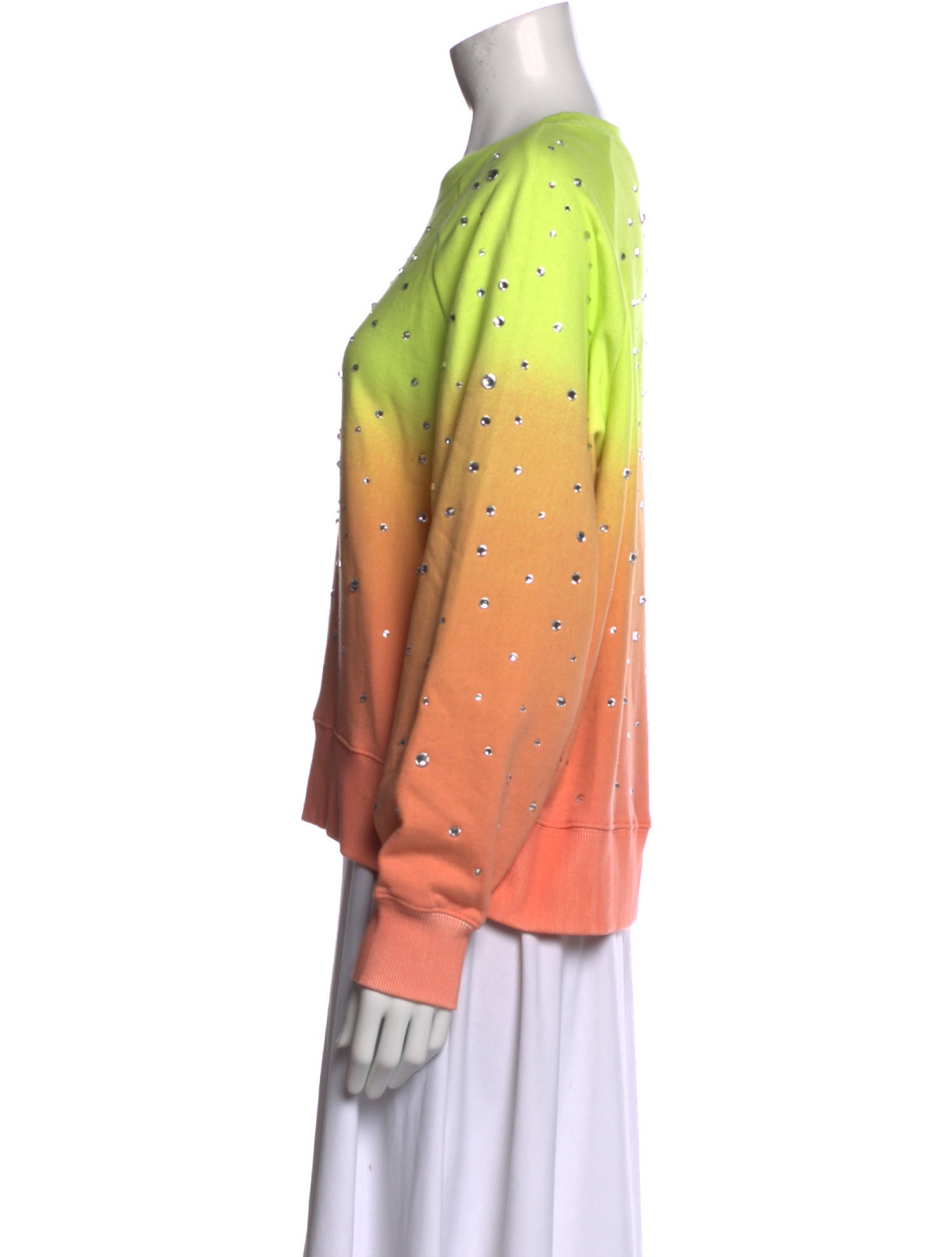 Essentiel Antwerp Colorblock Pattern Crew Neck Sweatshirt