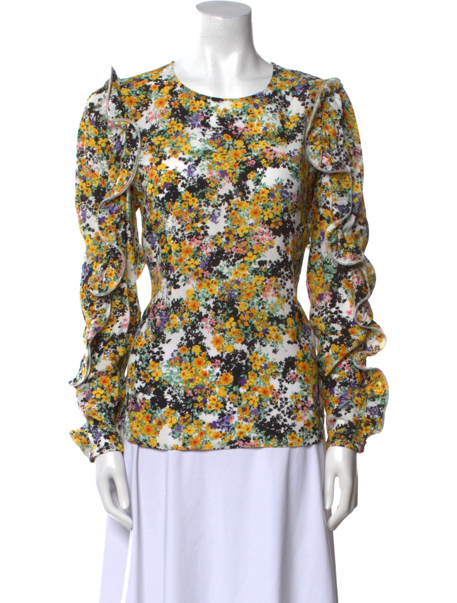 Essentiel Antwerp Floral Print Crew Neck Blouse