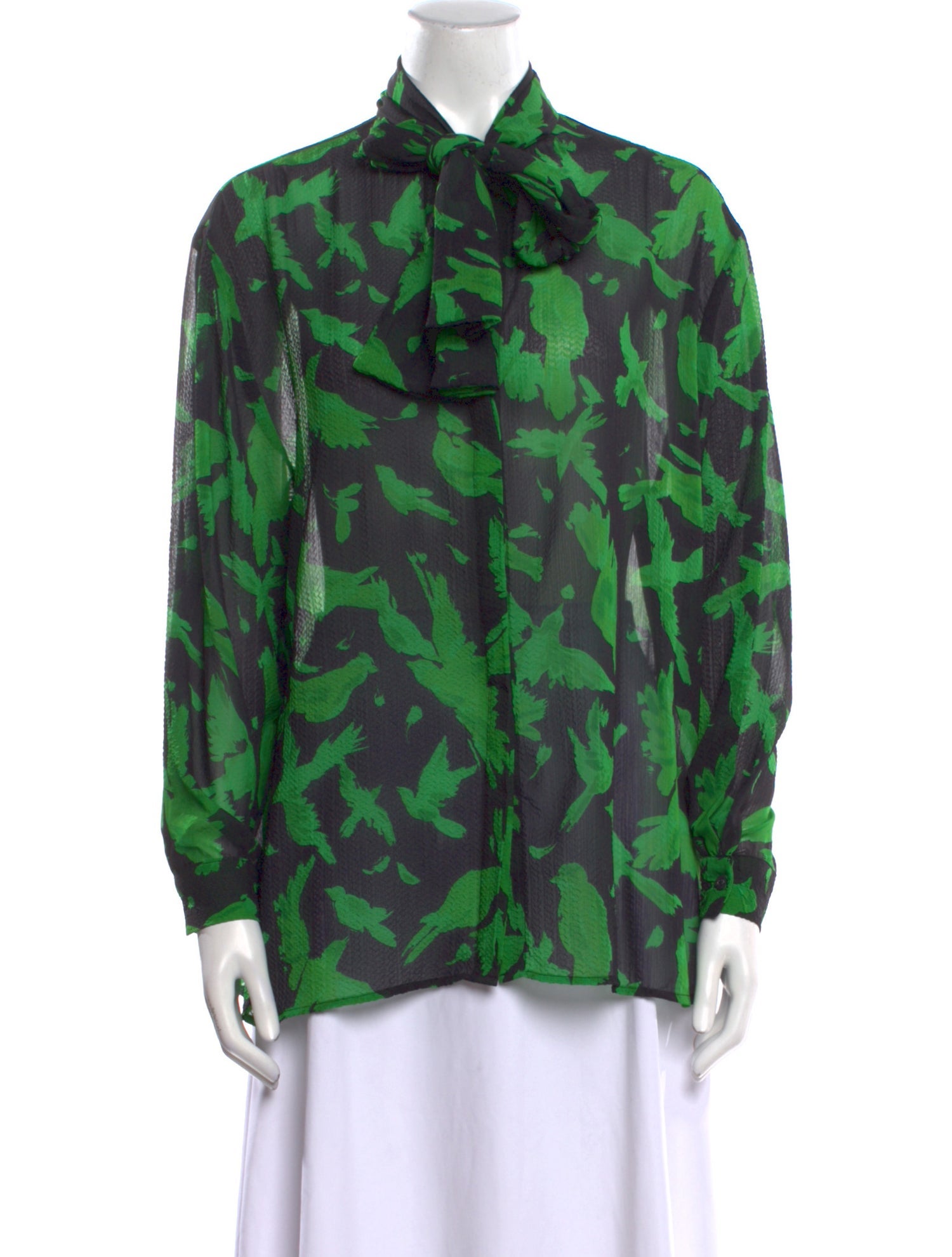 Essentiel Antwerp Printed Long Sleeve Button-Up Top w/ Tags