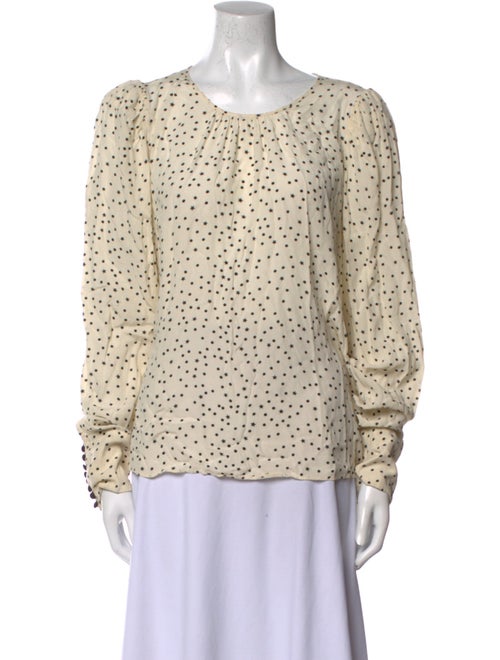 Essentiel Antwerp Polka Dot Print Scoop Neck Blouse