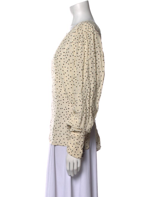 Essentiel Antwerp Polka Dot Print Scoop Neck Blouse