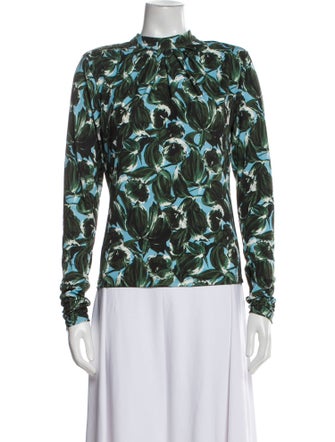 Essentiel Antwerp Printed Mock Neck Blouse