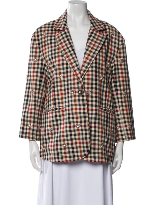 Essentiel Antwerp Plaid Print Blazer