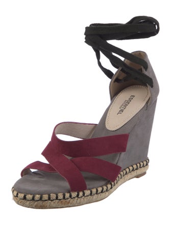 Essentiel Antwerp Suede Colorblock Pattern Sandals