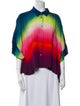 Essentiel Antwerp Colorblock Pattern Three-Quarter Sleeve Button-Up Top