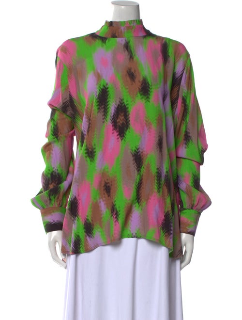 Essentiel Antwerp Printed Mock Neck Blouse