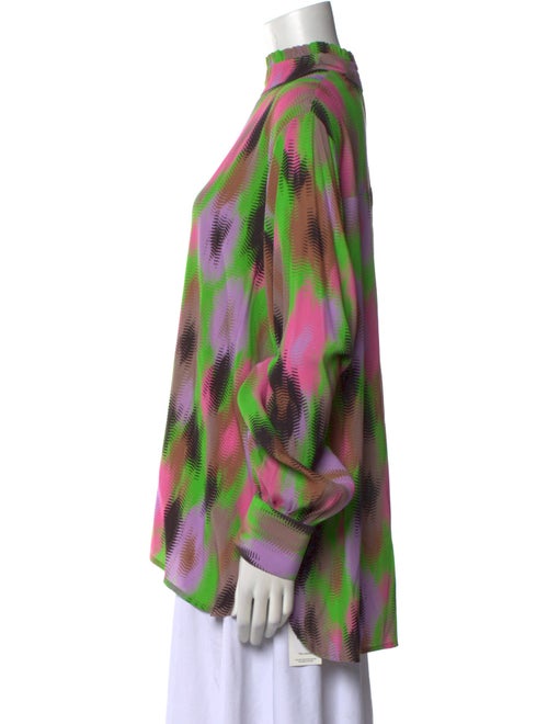 Essentiel Antwerp Printed Mock Neck Blouse