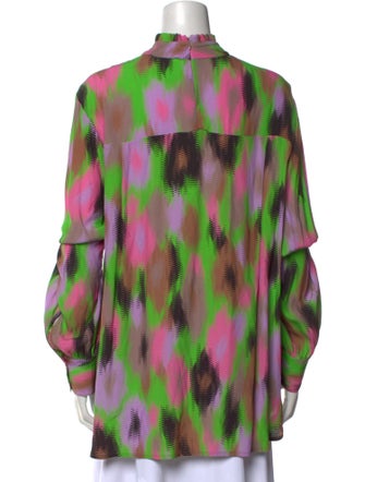 Essentiel Antwerp Printed Mock Neck Blouse