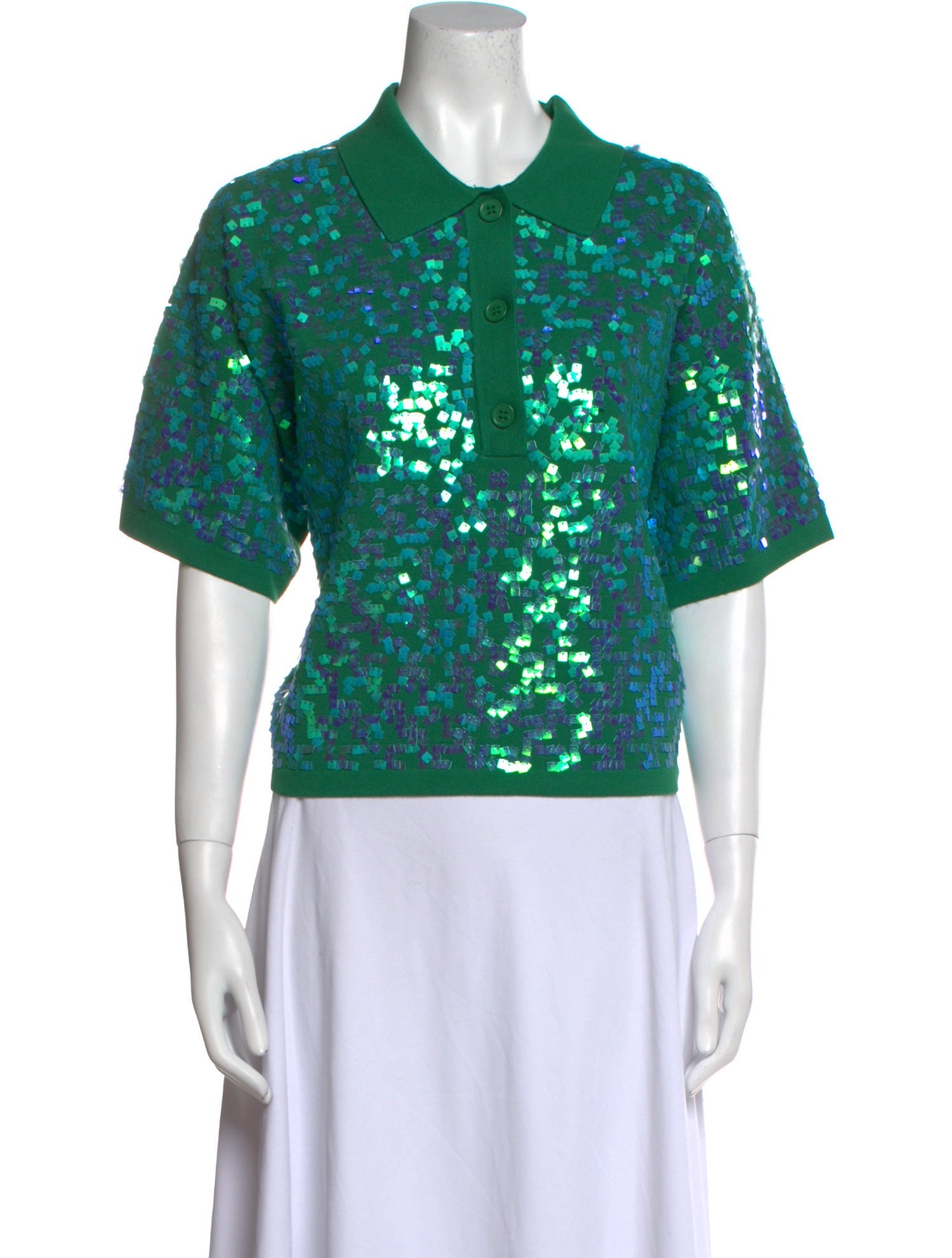 Essentiel Antwerp Patterned Short Sleeve Polo w/ Tags