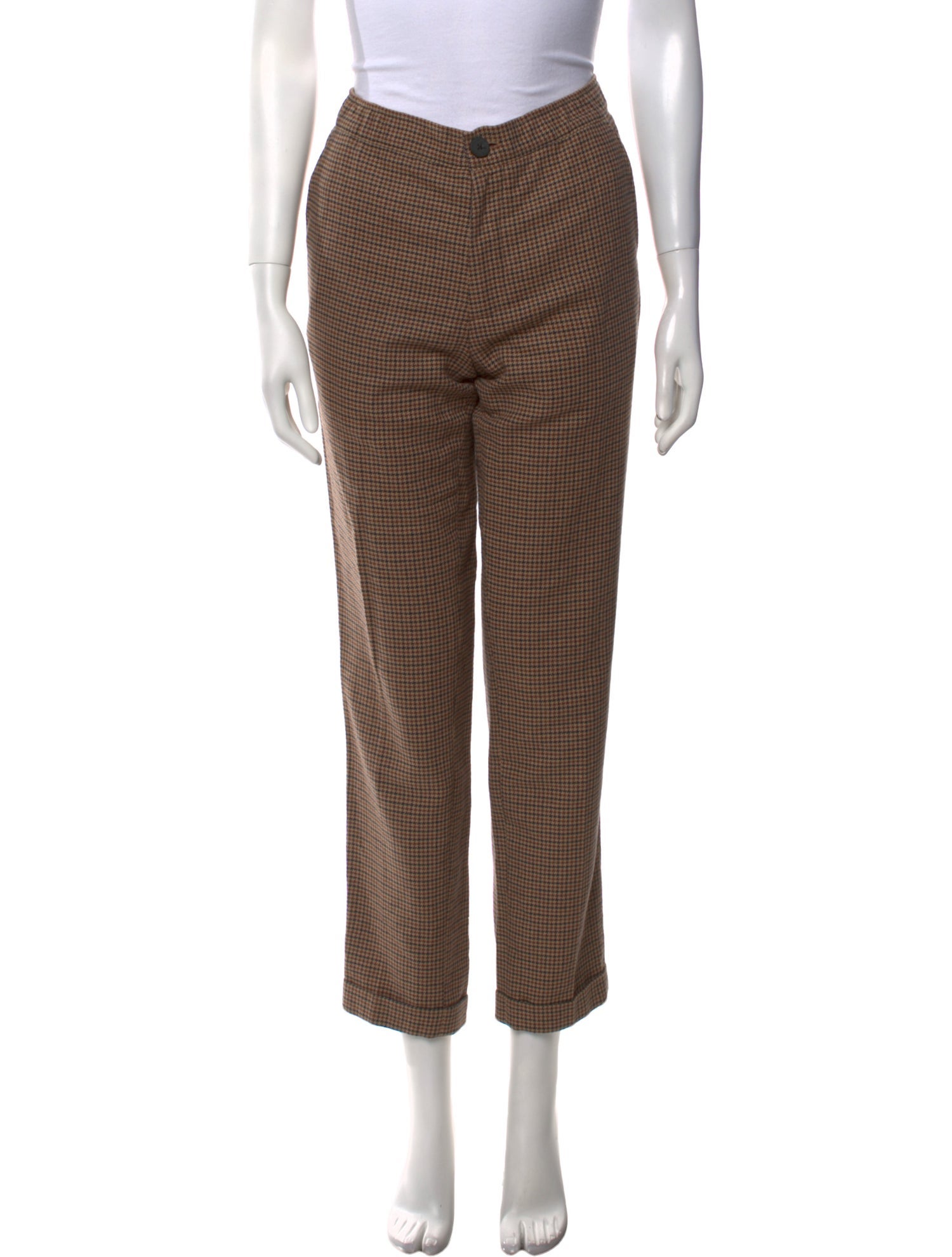 Essentiel Antwerp Houndstooth Print Straight Leg Pants