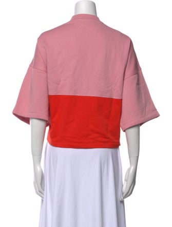 Essentiel Antwerp Graphic Print Crew Neck Crop Top