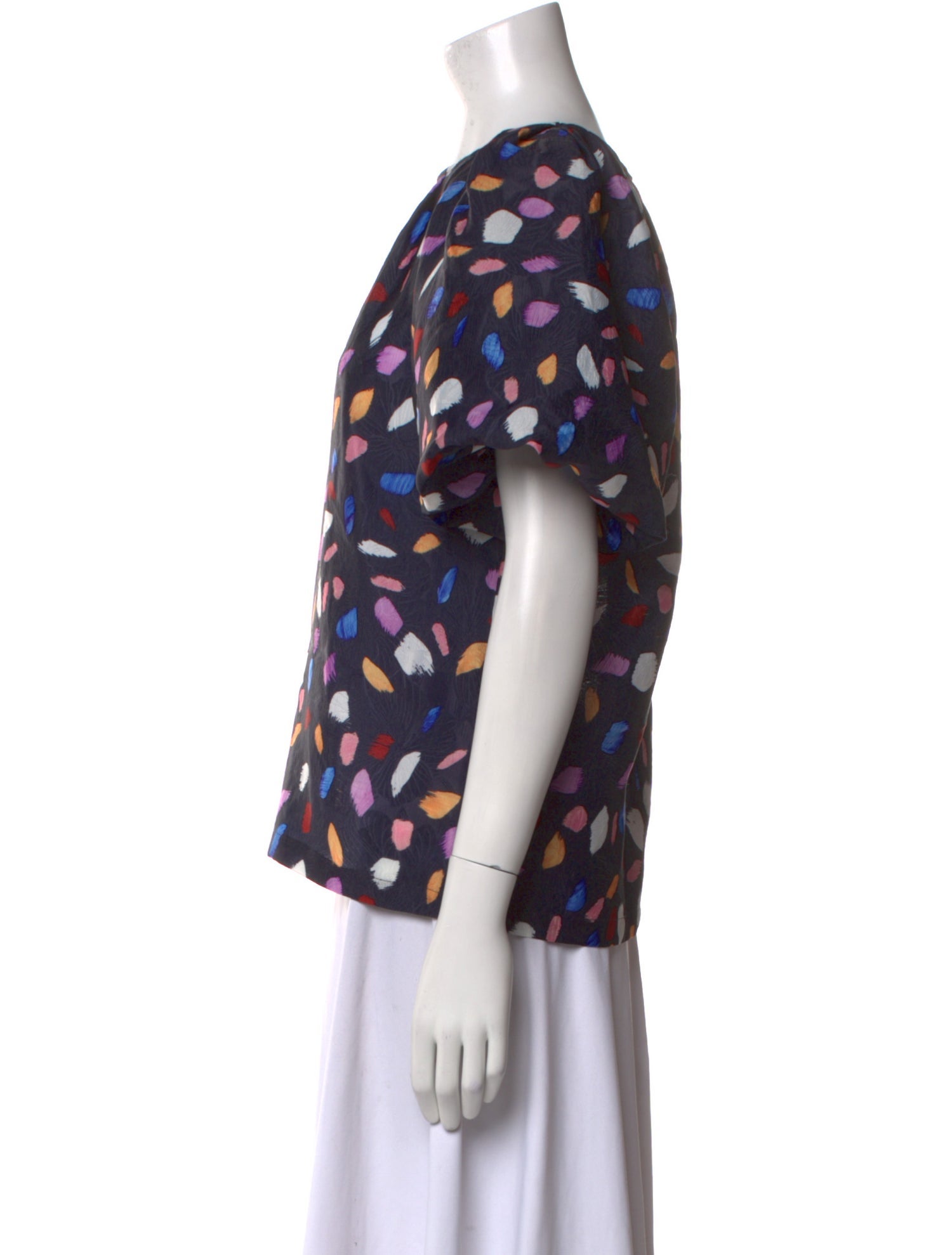 Essentiel Antwerp Printed Bateau Neckline Blouse w/ Tags