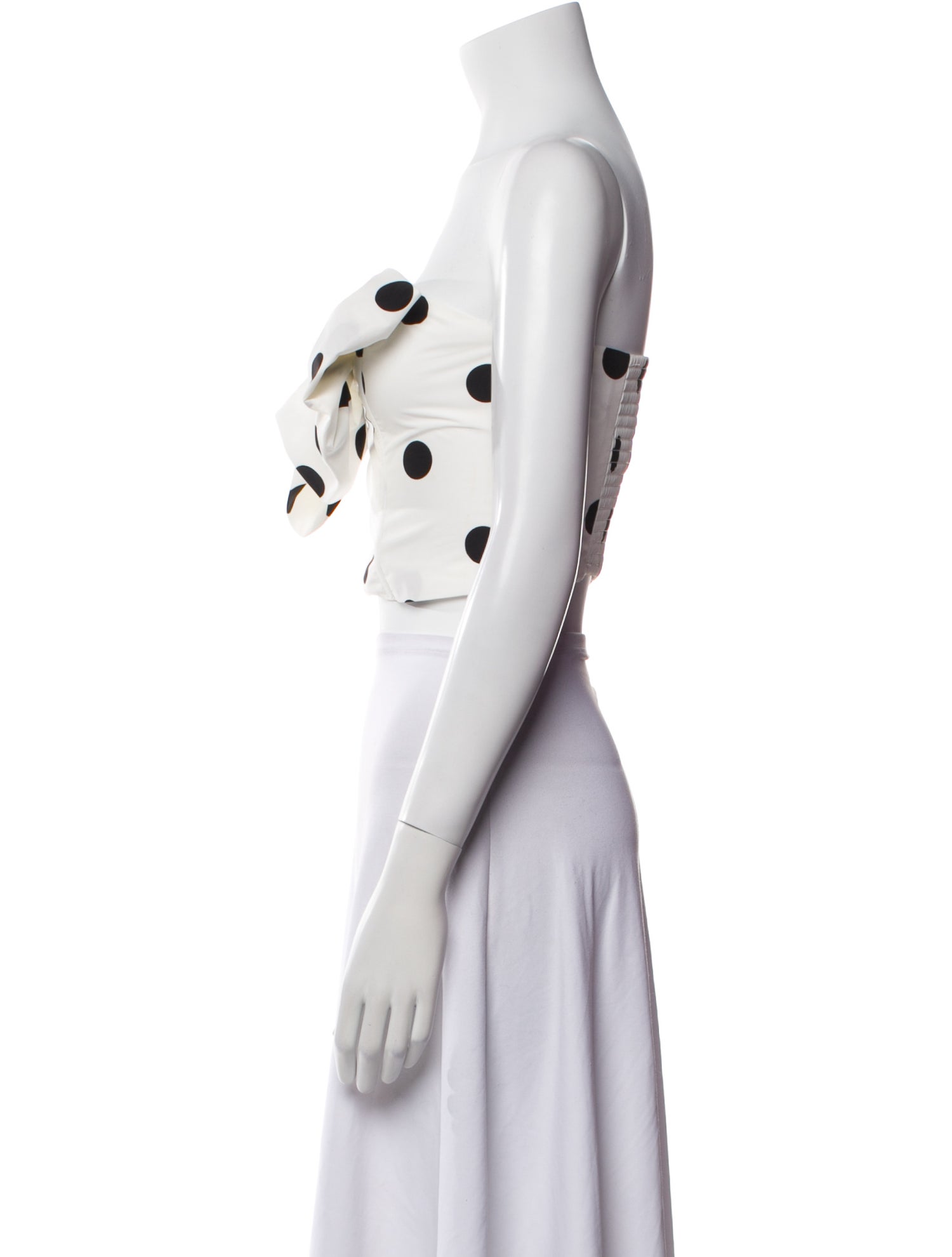 Essentiel Antwerp Polka Dot Print Strapless Crop Top w/ Tags