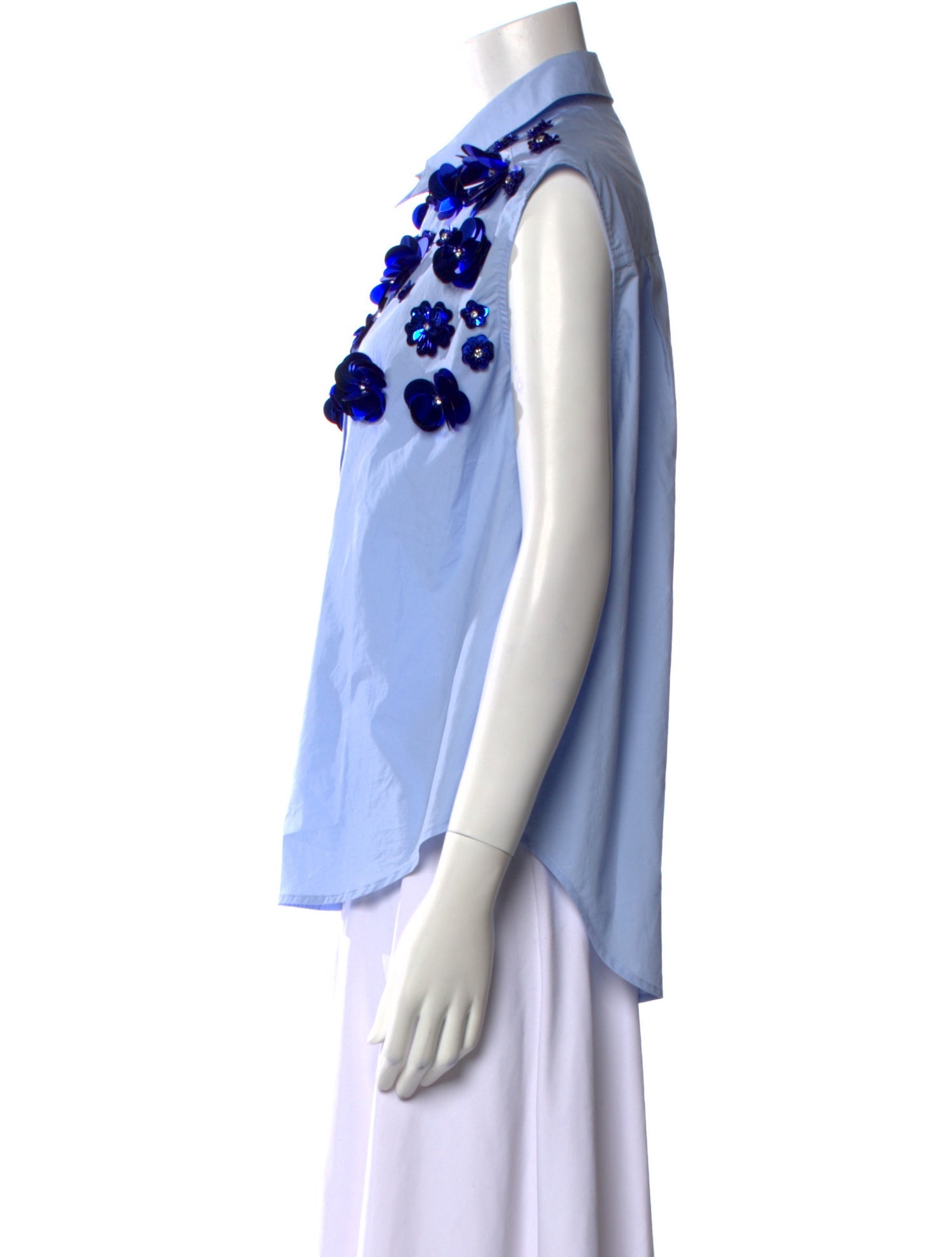 Essentiel Antwerp Printed Sleeveless Button-Up Top