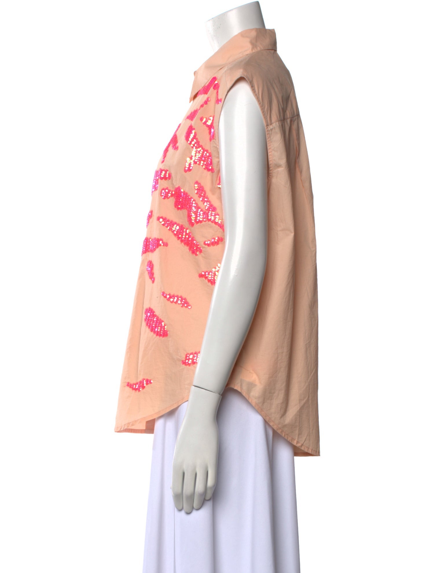 Essentiel Antwerp Printed Short Sleeve Button-Up Top