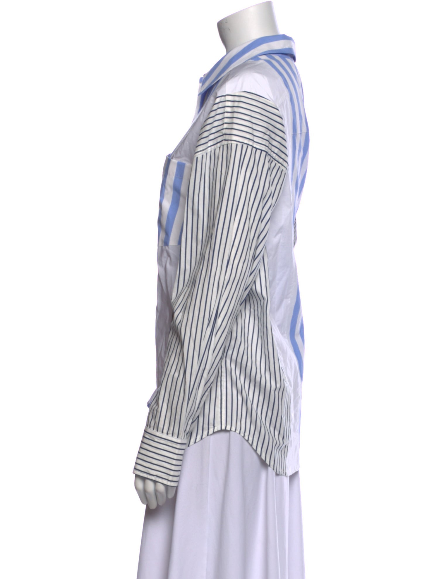 Essentiel Antwerp Striped Long Sleeve Button-Up Top w/ Tags