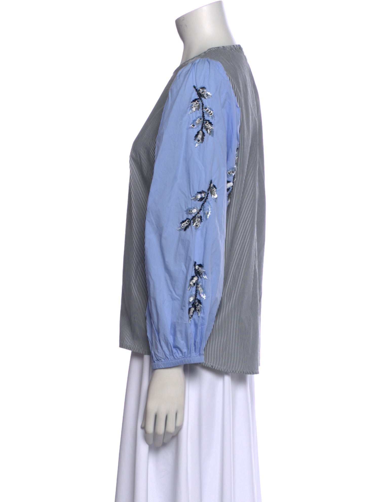 Essentiel Antwerp Striped Bateau Neckline Blouse