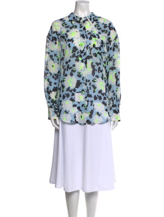Essentiel Antwerp Floral Print Mock Neck Tunic