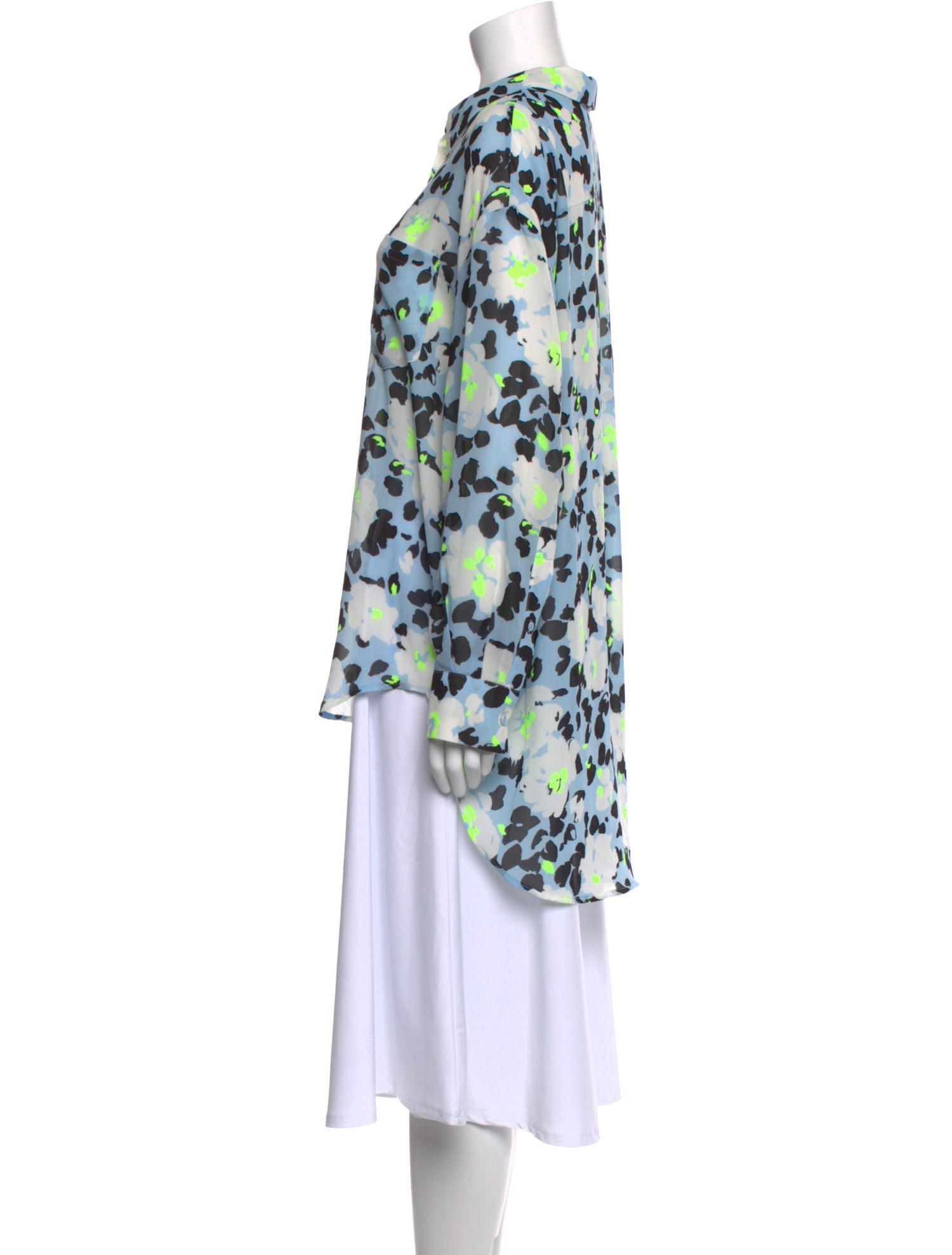 Essentiel Antwerp Floral Print Mock Neck Tunic
