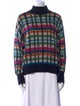 Essentiel Antwerp Plaid Print Turtleneck Sweater