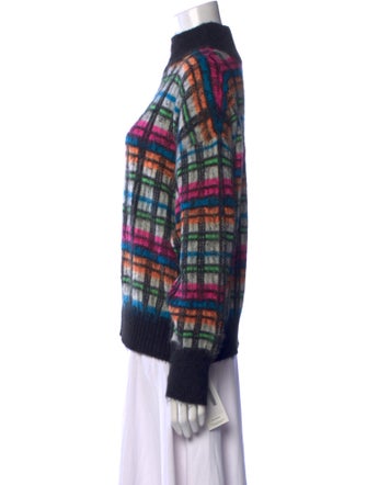 Essentiel Antwerp Plaid Print Turtleneck Sweater