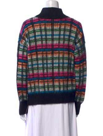 Essentiel Antwerp Plaid Print Turtleneck Sweater