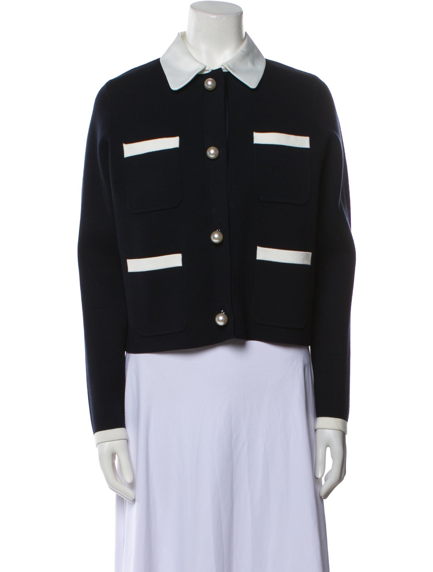 Essentiel Antwerp Colorblock Pattern Denim Jacket