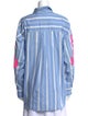 Essentiel Antwerp Striped Long Sleeve Button-Up Top