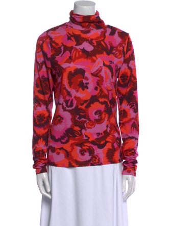 Essentiel Antwerp Floral Print Turtleneck Blouse