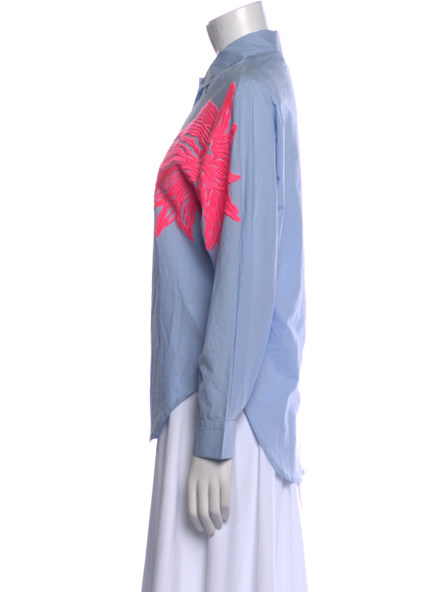 Essentiel Antwerp Graphic Print Long Sleeve Button-Up Top