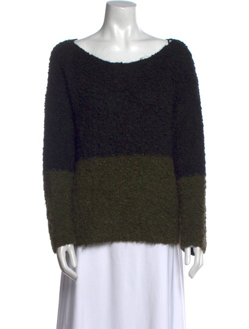 Essentiel Antwerp Colorblock Pattern Scoop Neck Sweater