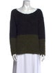 Essentiel Antwerp Colorblock Pattern Scoop Neck Sweater