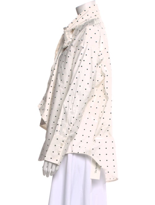 Essentiel Antwerp Polka Dot Print Long Sleeve Button-Up Top