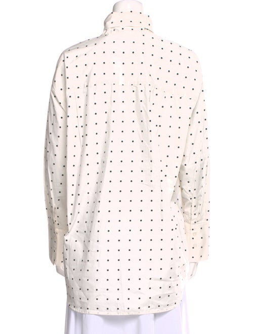 Essentiel Antwerp Polka Dot Print Long Sleeve Button-Up Top