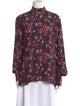 Essentiel Antwerp Printed Mock Neck Blouse
