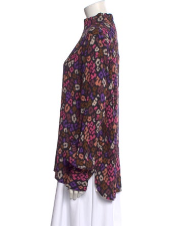 Essentiel Antwerp Printed Mock Neck Blouse