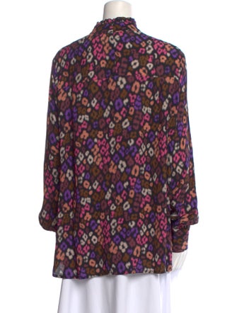 Essentiel Antwerp Printed Mock Neck Blouse